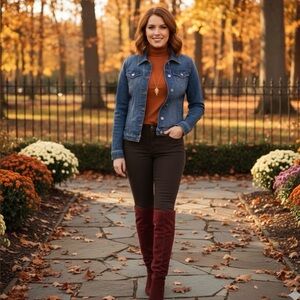 Time and Tru Blue Jean Jacket Classic Denim Style